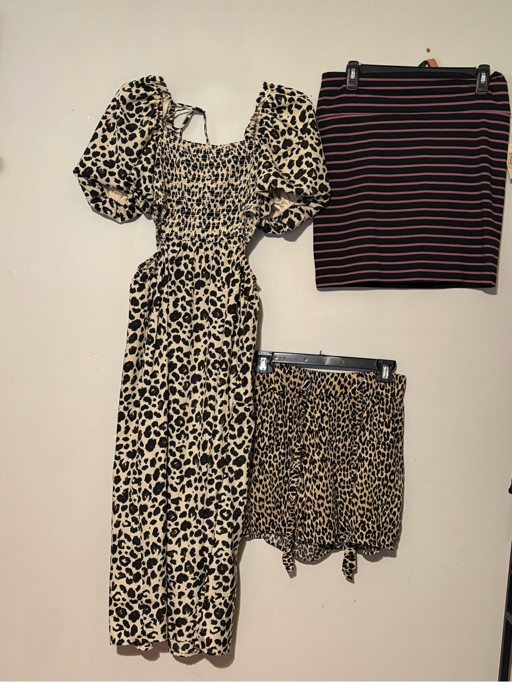 Blush Leopard Print Puff-Sleeve Maxi Dress - Beige & Black